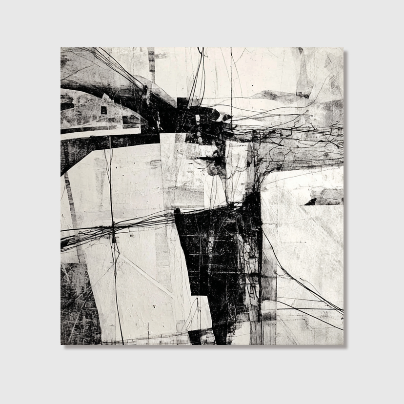 черно-беля абстракция купить